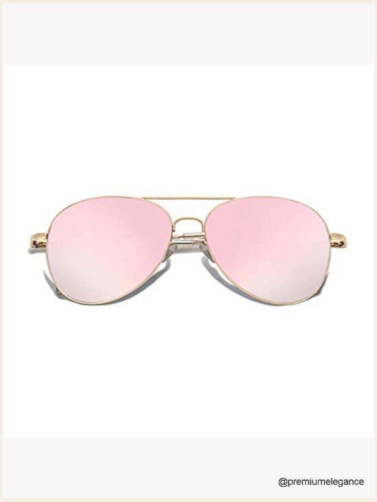 Classic Aviator Sunglasses Metal Frame Spring Hinges UV400 main image 5